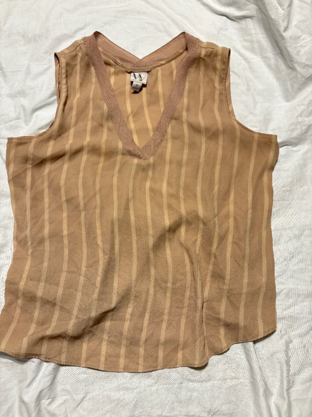 Y2K Vintage Worthington Striped V-Neck Blouse | Size M
